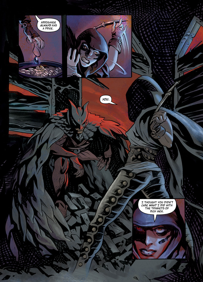 Illustration for article titled Oni exclusive: Superheroes get medieval in Ted Naifeh’s Night’s Dominion
